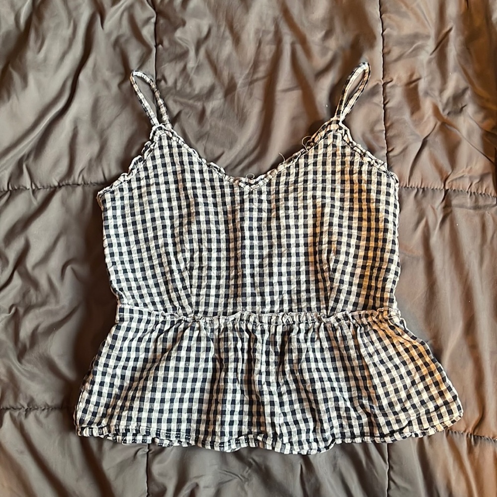 Sim & Sam Checkered Tank Top, Size S